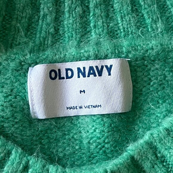 Old Navy Fall Sweater Bundle Cobalt Blue & Kelly Green Crewnecks Size Medium - Picture 16 of 16